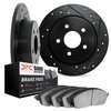 8502-72130 Drilled/Slotted Brake Rotors w/5000 Advanced Brake Pads Kit [Black], 1997-2004 Mitsubishi, Position: Rear - image 2
