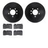 8502-74086 Drilled/Slotted Brake Rotors w/5000 Advanced Brake Pads Kit [Black], 2006-2018 Audi/Volkswagen, Position: Front - image 1
