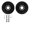 8502-74284 Drilled/Slotted Brake Rotors w/5000 Advanced Brake Pads Kit [Black], 2002-2005 Audi/Volkswagen, Position: Front - image 1