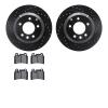 8502-74407 Drilled/Slotted Brake Rotors w/5000 Advanced Brake Pads Kit [Black], 2008-2009 Audi/Volkswagen, Position: Rear - image 1