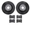 8502-75110 Drilled/Slotted Brake Rotors w/5000 Advanced Brake Pads Kit [Black], 2007-2017 Lexus/Toyota/Scion, Position: Front - image 1