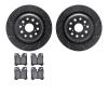 8502-75116 Drilled/Slotted Brake Rotors w/5000 Advanced Brake Pads Kit [Black], 2007-2017 Lexus/Toyota/Scion, Position: Rear - image 1