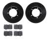 8502-76127 Drilled/Slotted Brake Rotors w/5000 Advanced Brake Pads Kit [Black], 1998-2007 Lexus/Toyota/Scion, Position: Front - image 1
