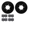 8502-76154 Drilled/Slotted Brake Rotors w/5000 Advanced Brake Pads Kit [Black], Fits Select Lexus/Toyota/Scion, Position: Front - image 1
