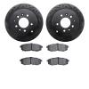 8502-80046 Drilled/Slotted Brake Rotors w/5000 Advanced Brake Pads Kit [Black], 2004-2006 Ford/Lincoln/Mercury/Mazda, Position:  - image 1