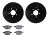 8502-80056 Drilled/Slotted Brake Rotors w/5000 Advanced Brake Pads Kit [Black], 2004-2015 Ford/Lincoln/Mercury/Mazda, Position:  - image 1