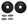 8502-80085 Drilled/Slotted Brake Rotors w/5000 Advanced Brake Pads Kit [Black], 2016-2018 Ford/Lincoln/Mercury/Mazda, Position:  - image 1