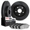 8502-92003 Drilled/Slotted Brake Rotors w/5000 Advanced Brake Pads Kit [Black], 2003-2017 Audi/Volkswagen, Position: Front - image 2