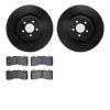 8502-99161 Drilled/Slotted Brake Rotors w/5000 Advanced Brake Pads Kit [Black], Fits Select Ford/Lincoln/Mercury/Mazda, Position - image 1