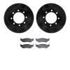 8502-99411 Drilled/Slotted Brake Rotors w/5000 Advanced Brake Pads Kit [Black], 1999-2001 Ford/Lincoln/Mercury/Mazda, Position:  - image 1