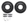 8502-99417 Drilled/Slotted Brake Rotors w/5000 Advanced Brake Pads Kit [Black], 2017-2019 Ford/Lincoln/Mercury/Mazda, Position:  - image 1