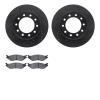 8502-99573 Drilled/Slotted Brake Rotors w/5000 Advanced Brake Pads Kit [Black], 2005-2016 Ford/Lincoln/Mercury/Mazda, Position:  - image 1