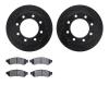 8502-99582 Drilled/Slotted Brake Rotors w/5000 Advanced Brake Pads Kit [Black], 2006-2010 Ford/Lincoln/Mercury/Mazda, Position:  - image 1