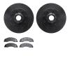 8502-99636 Drilled/Slotted Brake Rotors w/5000 Advanced Brake Pads Kit [Black], Fits Select Ford/Lincoln/Mercury/Mazda, Position - image 1