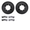 8502-99735 Drilled/Slotted Brake Rotors w/5000 Advanced Brake Pads Kit [Black], Fits Select Ford/Lincoln/Mercury/Mazda, Position - image 1