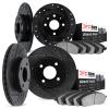 8504-01002 Drilled/Slotted Brake Rotors w/5000 Advanced Brake Pads Kit [Black], 2004-2007 Multiple Makes/Models, Position: Front - image 1