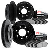 8504-54325 Drilled/Slotted Brake Rotors w/5000 Advanced Brake Pads Kit [Black], 1997-2002 Ford/Lincoln/Mercury/Mazda, Position:  - image 1