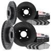 8504-56026 Drilled/Slotted Brake Rotors w/5000 Advanced Brake Pads Kit [Black], 1995-2000 Ford/Lincoln/Mercury/Mazda, Position:  - image 1