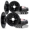 8504-76108 Drilled/Slotted Brake Rotors w/5000 Advanced Brake Pads Kit [Black], 1979-1981 Lexus/Toyota/Scion, Position: Front an - image 1