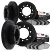 8504-99741 Drilled/Slotted Brake Rotors w/5000 Advanced Brake Pads Kit [Black], Fits Select Multiple Makes/Models, Position: Fro - image 1