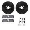 8512-03086 Drilled/Slotted Brake Rotors w/5000 Advanced Brake Pads Kit & Hardware [Black], 2012-2017 Kia/Hyundai/Genesis, Positi - image 1