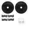 8512-40002 Drilled/Slotted Brake Rotors w/5000 Advanced Brake Pads Kit & Hardware [Black], 1976-1978 Mopar, Position: Front - image 1