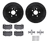 8512-47045 Drilled/Slotted Brake Rotors w/5000 Advanced Brake Pads Kit & Hardware [Black], Fits Select GM, Position: Rear - image 1