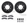 8512-48055 Drilled/Slotted Brake Rotors w/5000 Advanced Brake Pads Kit & Hardware [Black], Fits Select GM, Position: Front - image 1