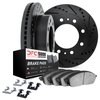 8512-48144 Drilled/Slotted Brake Rotors w/5000 Advanced Brake Pads Kit & Hardware [Black], 1976-1996 GM, Position: Front - image 2
