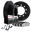 8512-48156 Drilled/Slotted Brake Rotors w/5000 Advanced Brake Pads Kit & Hardware [Black], 1976-2005 Multiple Makes/Models, Posi - image 1