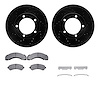 8512-48195 Drilled/Slotted Brake Rotors w/5000 Advanced Brake Pads Kit & Hardware [Black], 1997-2005 Multiple Makes/Models, Posi - image 1