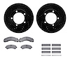 8512-48196 Drilled/Slotted Brake Rotors w/5000 Advanced Brake Pads Kit & Hardware [Black], 1994-2000 GM, Position: Front - image 1
