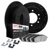 8512-52009 Drilled/Slotted Brake Rotors w/5000 Advanced Brake Pads Kit & Hardware [Black], 2006-2006 GM, Position: Rear - image 2