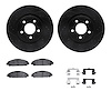 8512-54084 Drilled/Slotted Brake Rotors w/5000 Advanced Brake Pads Kit & Hardware [Black], 2015-2020 Ford/Lincoln/Mercury/Mazda, - image 1