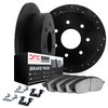 8512-54121 Drilled/Slotted Brake Rotors w/5000 Advanced Brake Pads Kit & Hardware [Black], 1997-2004 Ford/Lincoln/Mercury/Mazda, - image 2