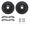 8512-54124 Drilled/Slotted Brake Rotors w/5000 Advanced Brake Pads Kit & Hardware [Black], 1999-2002 Ford/Lincoln/Mercury/Mazda, - image 1