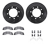 8512-54127 Drilled/Slotted Brake Rotors w/5000 Advanced Brake Pads Kit & Hardware [Black], 1999-2005 Ford/Lincoln/Mercury/Mazda, - image 1