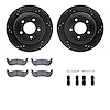 8512-54147 Drilled/Slotted Brake Rotors w/5000 Advanced Brake Pads Kit & Hardware [Black], 2010-2011 Ford/Lincoln/Mercury/Mazda, - image 1