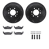 8512-54150 Drilled/Slotted Brake Rotors w/5000 Advanced Brake Pads Kit & Hardware [Black], 2010-2011 Ford/Lincoln/Mercury/Mazda, - image 1