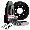 8512-54156 Drilled/Slotted Brake Rotors w/5000 Advanced Brake Pads Kit & Hardware [Black], 2004-2008 Ford/Lincoln/Mercury/Mazda, - image 1