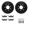 8512-54162 Drilled/Slotted Brake Rotors w/5000 Advanced Brake Pads Kit & Hardware [Black], 2004-2009 Ford/Lincoln/Mercury/Mazda, - image 1