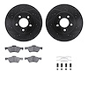 8512-54172 Drilled/Slotted Brake Rotors w/5000 Advanced Brake Pads Kit & Hardware [Black], 2009-2012 Ford/Lincoln/Mercury/Mazda, - image 1