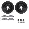 8512-54183 Drilled/Slotted Brake Rotors w/5000 Advanced Brake Pads Kit & Hardware [Black], 2013-2019 Ford/Lincoln/Mercury/Mazda, - image 1