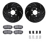 8512-54188 Drilled/Slotted Brake Rotors w/5000 Advanced Brake Pads Kit & Hardware [Black], 2007-2015 Ford/Lincoln/Mercury/Mazda, - image 1