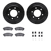 8512-54202 Drilled/Slotted Brake Rotors w/5000 Advanced Brake Pads Kit & Hardware [Black], Fits Select Ford/Lincoln/Mercury/Mazd - image 1