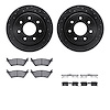 8512-54207 Drilled/Slotted Brake Rotors w/5000 Advanced Brake Pads Kit & Hardware [Black], 2012-2014 Ford/Lincoln/Mercury/Mazda, - image 1