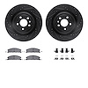 8512-54213 Drilled/Slotted Brake Rotors w/5000 Advanced Brake Pads Kit & Hardware [Black], 2013-2019 Ford/Lincoln/Mercury/Mazda, - image 1