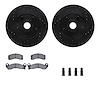 8512-56035 Drilled/Slotted Brake Rotors w/5000 Advanced Brake Pads Kit & Hardware [Black], 1981-1981 Ford/Lincoln/Mercury/Mazda, - image 1