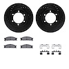 8512-67052 Drilled/Slotted Brake Rotors w/5000 Advanced Brake Pads Kit & Hardware [Black], 1998-2015 Infiniti/Nissan, Position:  - image 1