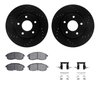 8512-67073 Drilled/Slotted Brake Rotors w/5000 Advanced Brake Pads Kit & Hardware [Black], 2013-2019 Infiniti/Nissan, Position:  - image 2